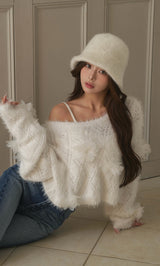 モデル：158cm（着用サイズ：FREE　着用カラー：WHT）