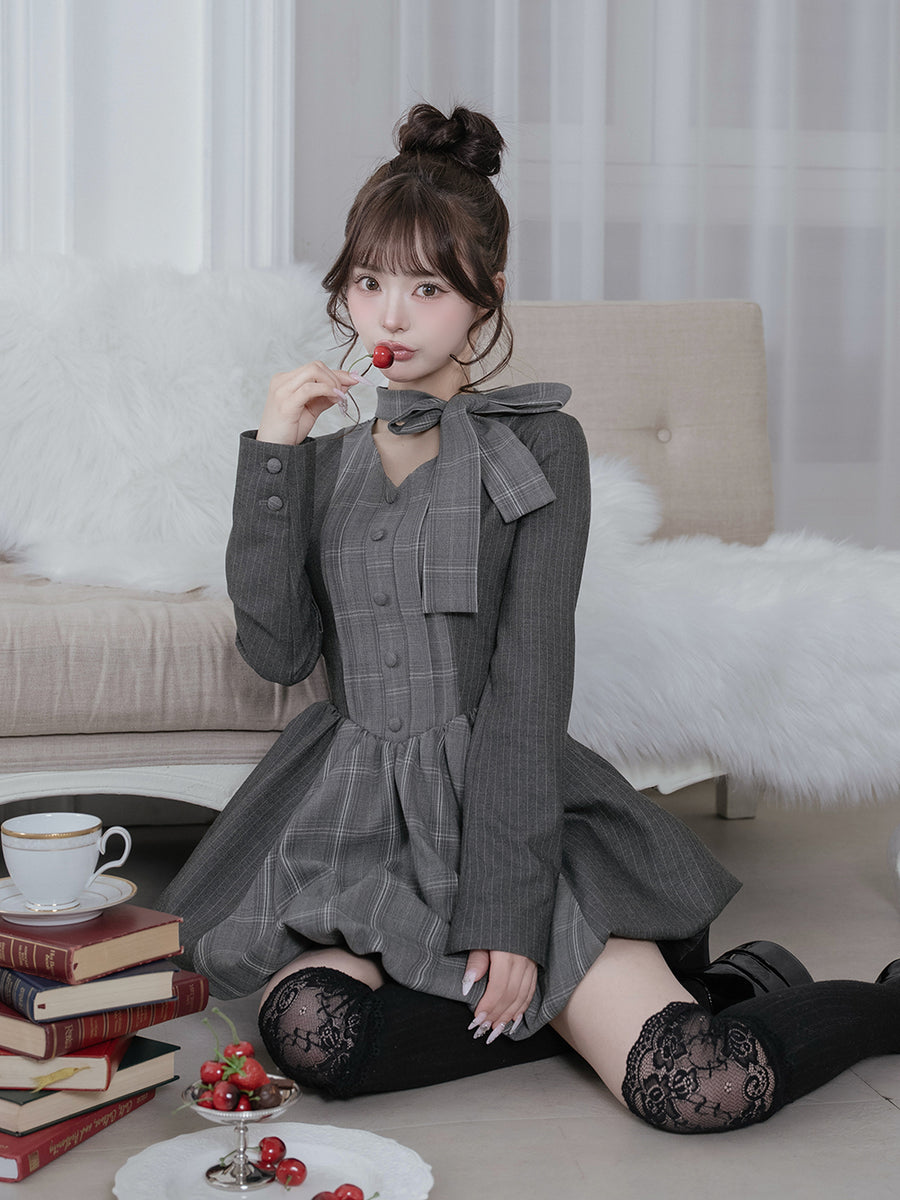 モデル：158cm（着用サイズ：FREE　着用カラー：GRY）