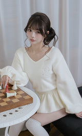 モデル：158cm（着用サイズ：FREE　着用カラー：WHT）