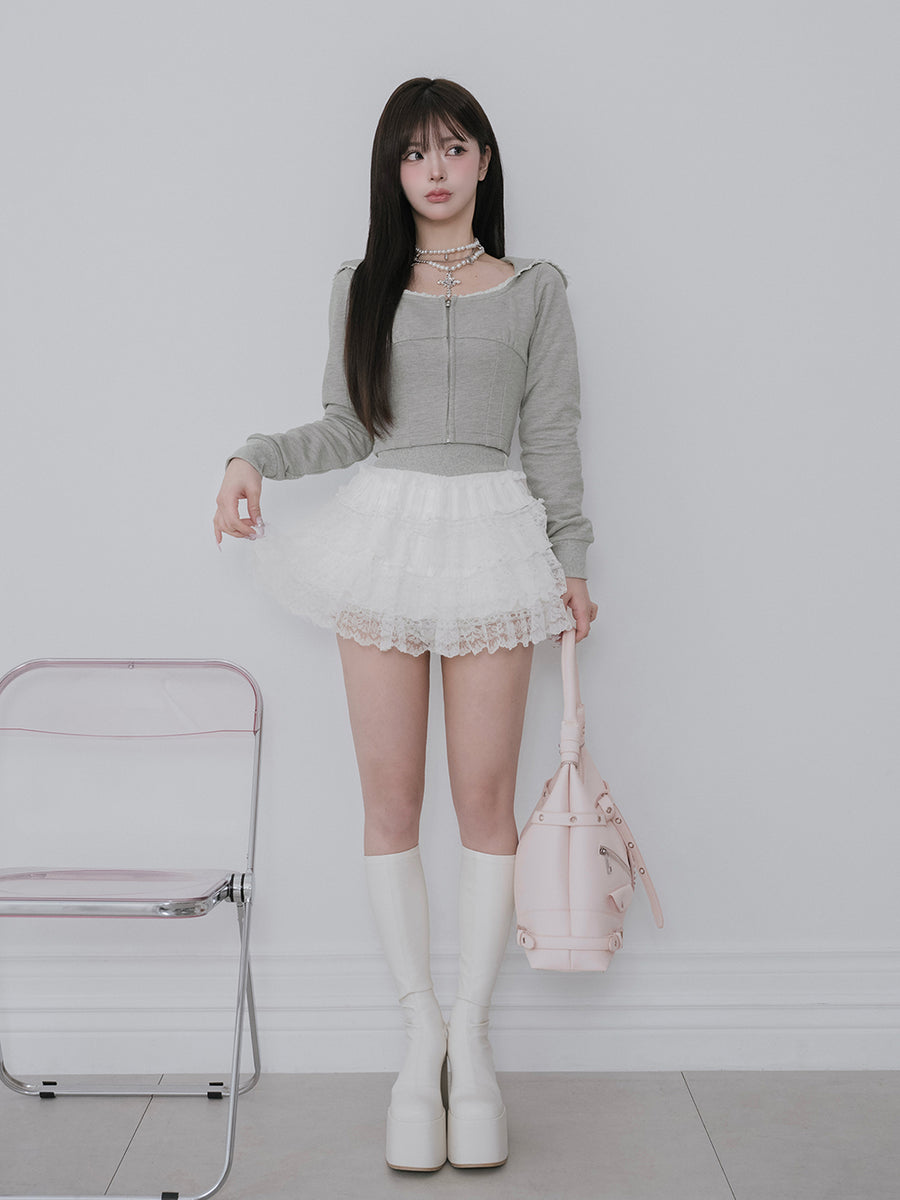 モデル：158cm（着用サイズ：FREE　着用カラー：GRY）