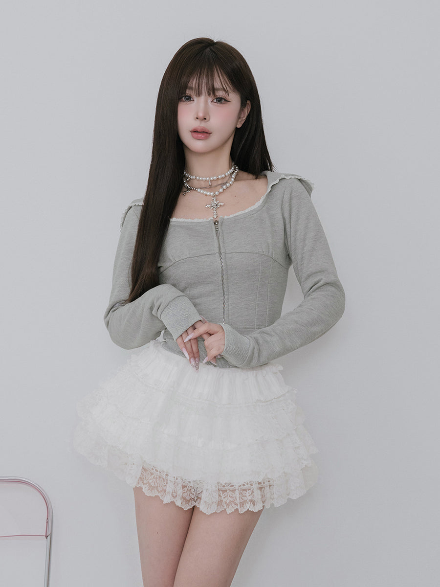 モデル：158cm（着用サイズ：FREE　着用カラー：GRY）