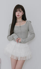 モデル：158cm（着用サイズ：FREE　着用カラー：GRY）