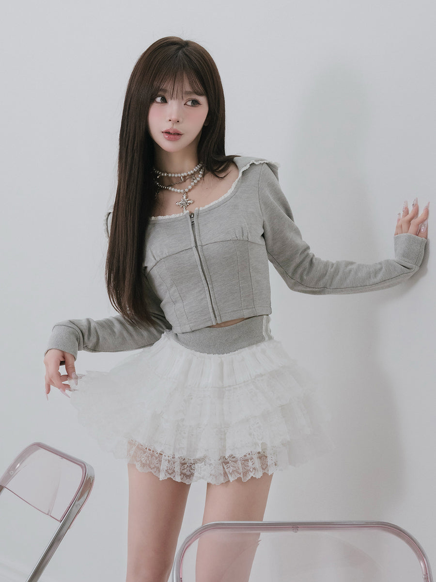 モデル：158cm（着用サイズ：FREE　着用カラー：GRY）