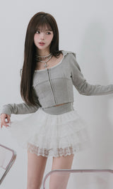 モデル：158cm（着用サイズ：FREE　着用カラー：GRY）
