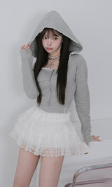 モデル：158cm（着用サイズ：FREE　着用カラー：GRY）
