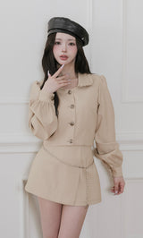 モデル：158cm（着用サイズ：S　着用カラー：BEG）