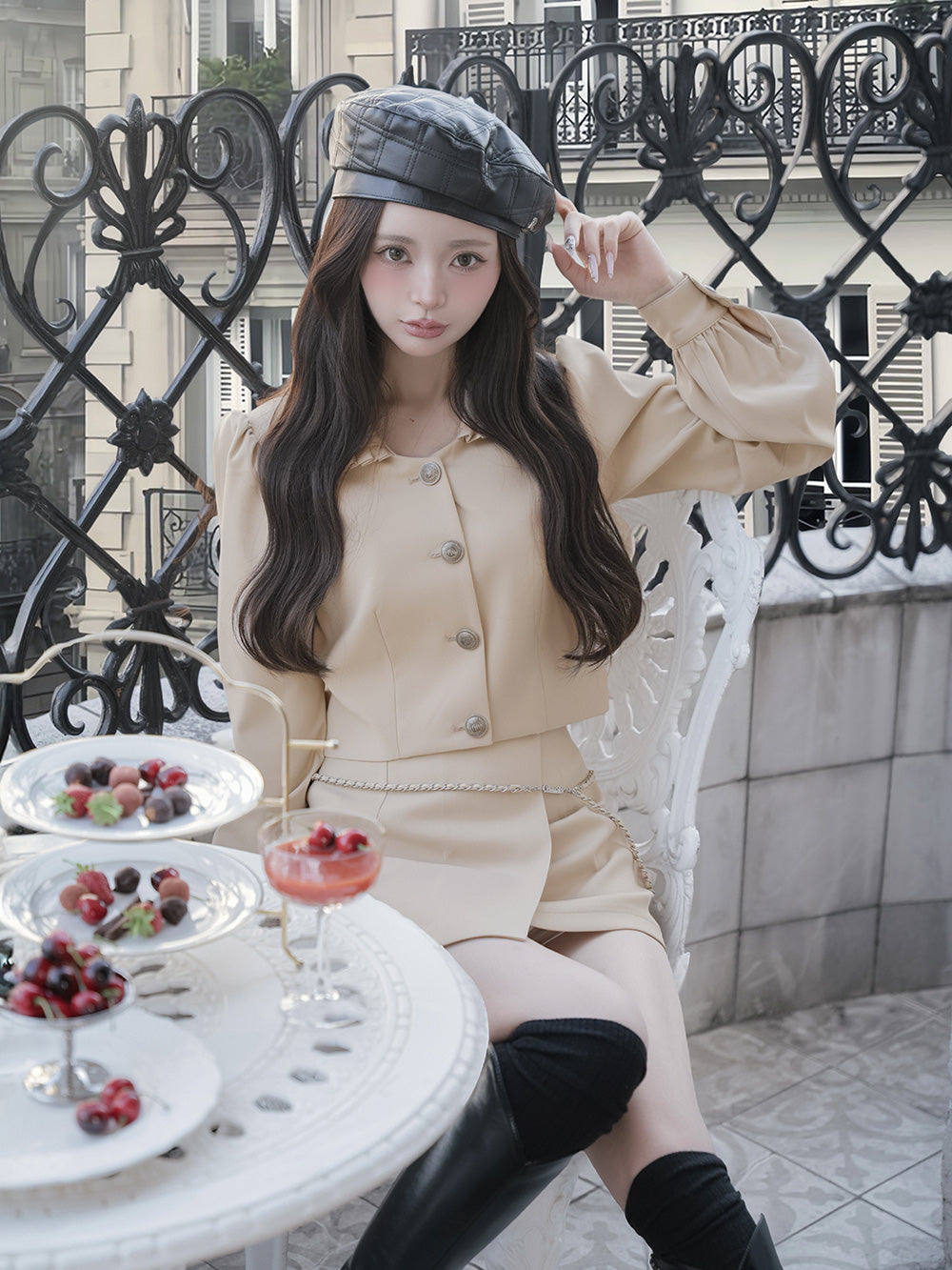 モデル：158cm（着用サイズ：S　着用カラー：BEG）