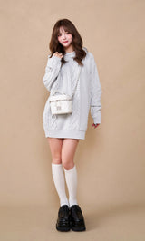 モデル：158cm（着用サイズ：FREE　着用カラー：GRY）