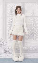 モデル：158cm（着用サイズ：FREE　着用カラー：WHT）