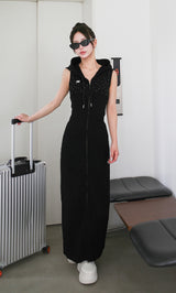 モデル：158cm（着用サイズ：FREE　着用カラー：BLK）