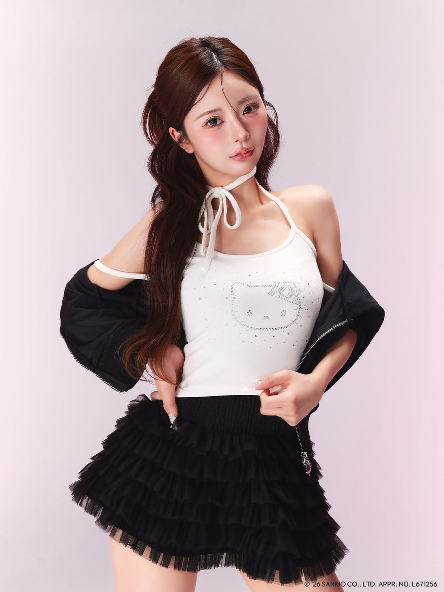 モデル：158cm（着用サイズ：FREE　着用カラー：WHT）