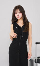 モデル：158cm（着用サイズ：FREE　着用カラー：BLK）