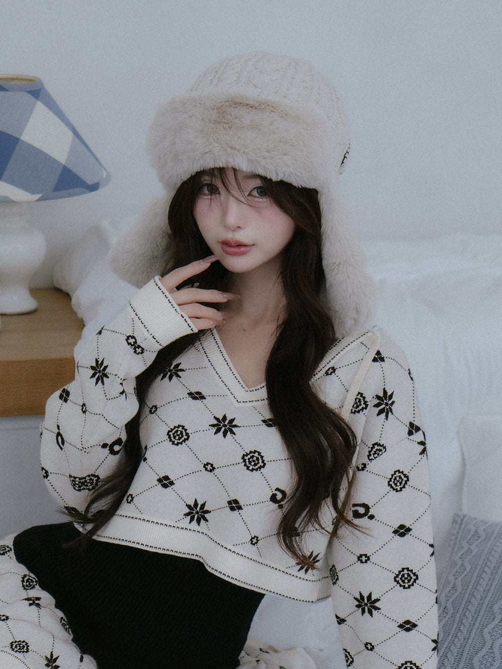 モデル：158cm（着用サイズ：FREE　着用カラー：WHT）