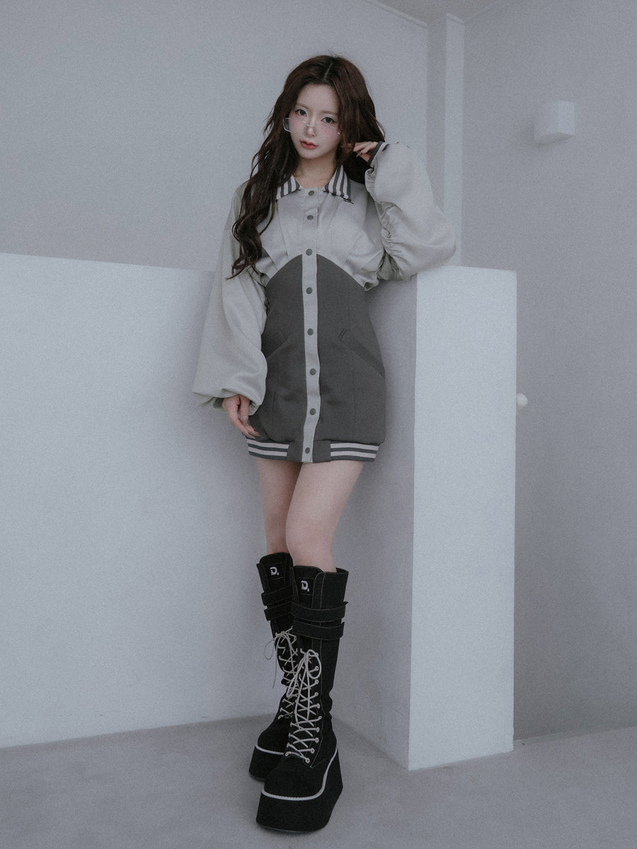 モデル：158cm（着用サイズ：FREE　着用カラー：C-GRY）