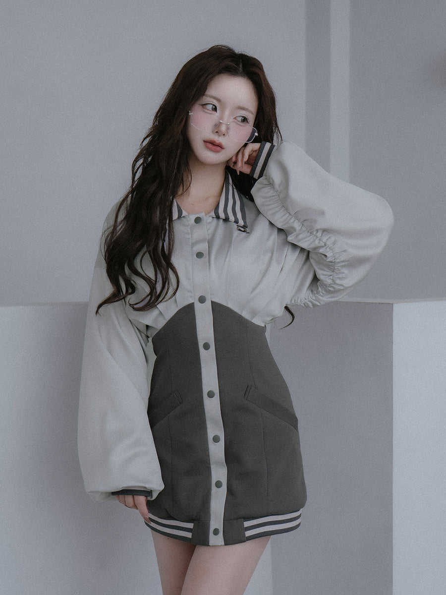 モデル：158cm（着用サイズ：FREE　着用カラー：C-GRY）