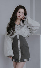 モデル：158cm（着用サイズ：FREE　着用カラー：C-GRY）