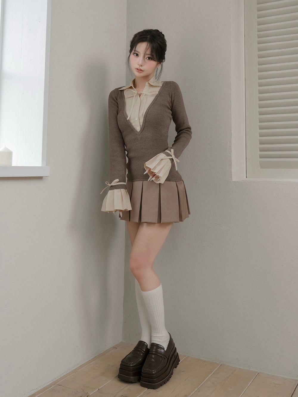 モデル：158cm（着用サイズ：FREE　着用カラー：MOC）