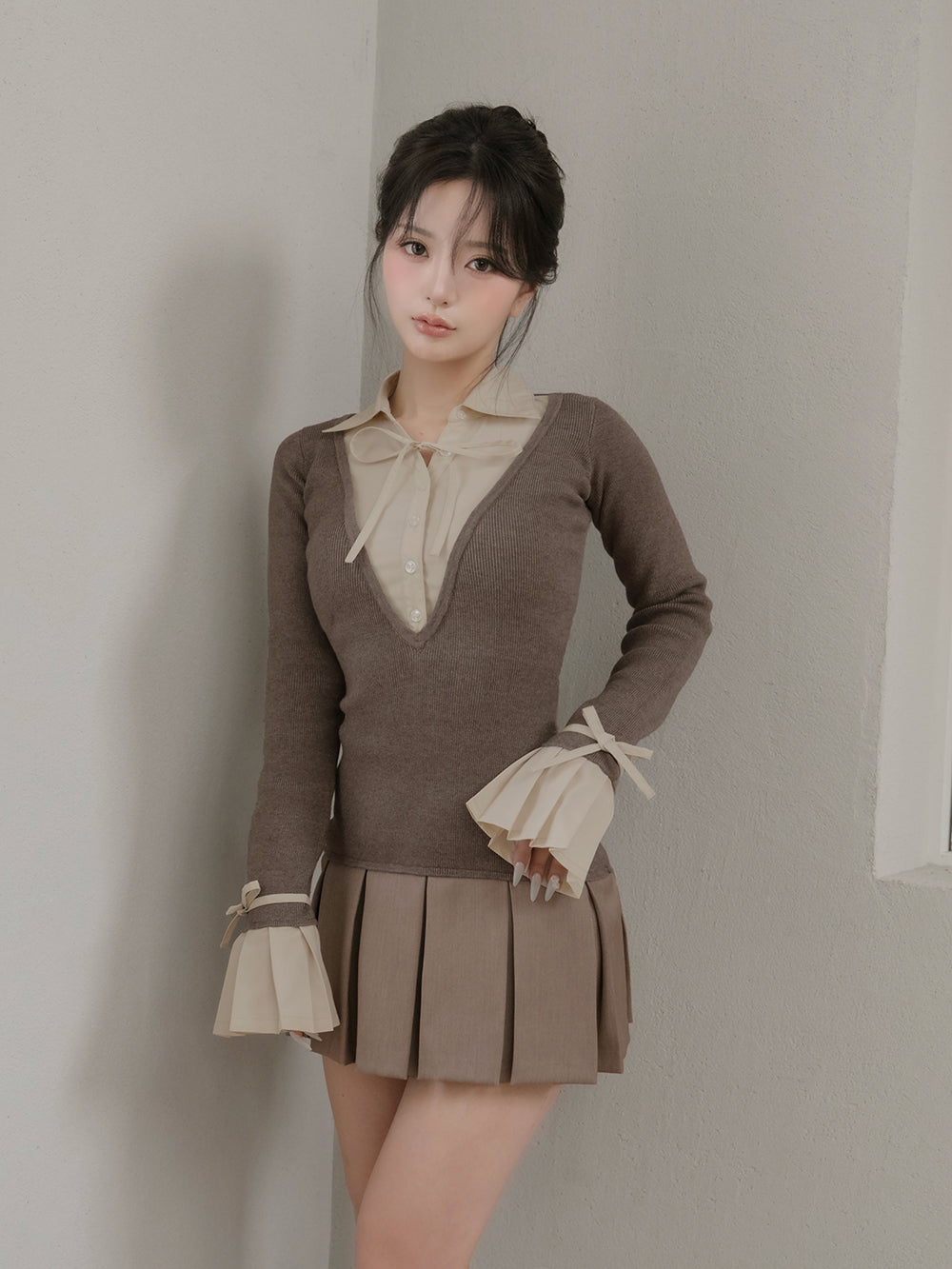 モデル：158cm（着用サイズ：FREE　着用カラー：MOC）