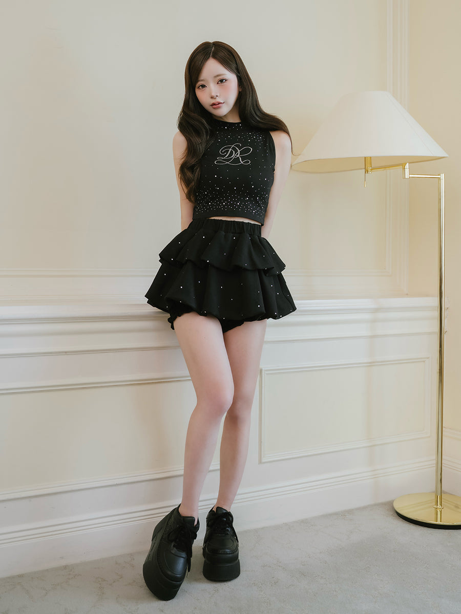 モデル：158cm（着用サイズ：FREE　着用カラー：BLK）