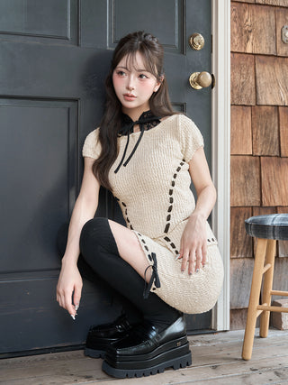 モデル：158cm（着用サイズ：FREE　着用カラー：IVO）