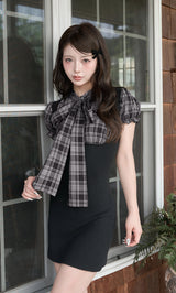 モデル：158cm（着用サイズ：FREE　着用カラー：BLK）