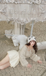 モデル：158cm（着用サイズ：FREE　着用カラー：IVO）