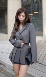 モデル：158cm（着用サイズ：S　着用カラー：GRY）