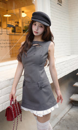 モデル：158cm（着用サイズ：FREE　着用カラー：GRY）