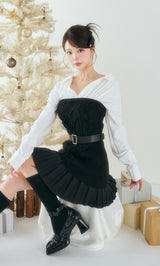 モデル：158cm（着用サイズ：FREE　着用カラー：BLK）