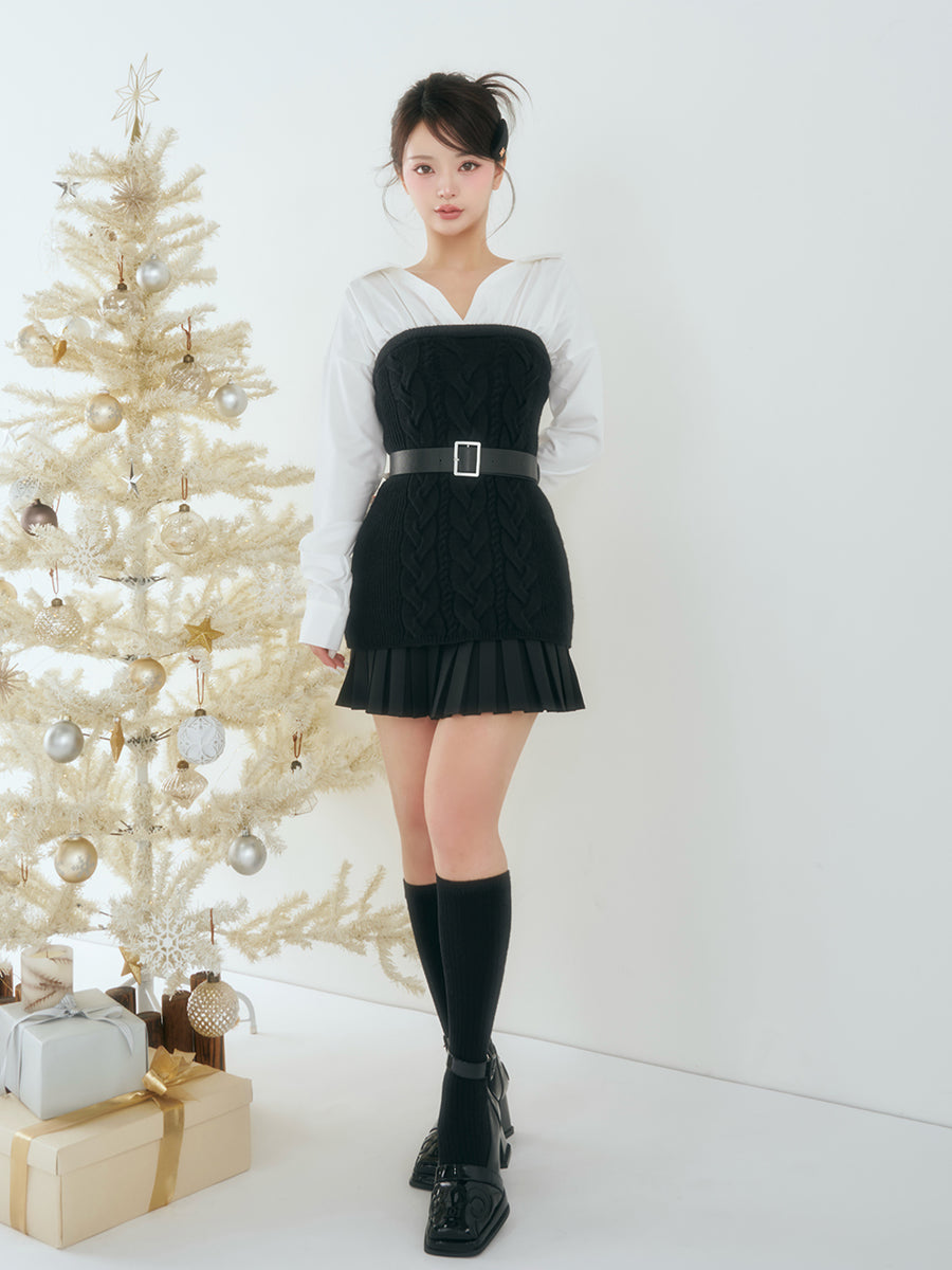 モデル：158cm（着用サイズ：FREE　着用カラー：BLK）