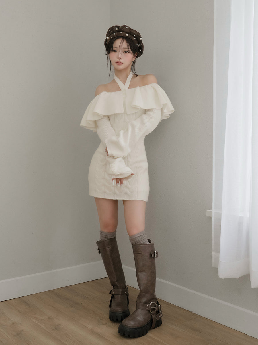 モデル：158cm（着用サイズ：FREE　着用カラー：IVO）