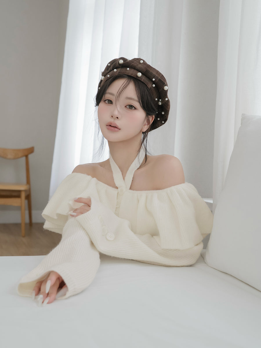 モデル：158cm（着用サイズ：FREE　着用カラー：IVO）