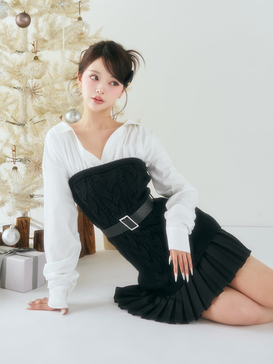 モデル：158cm（着用サイズ：FREE　着用カラー：BLK）