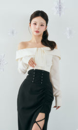 モデル：158cm（着用サイズ：FREE　着用カラー：WHT）