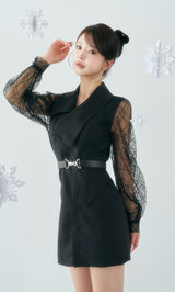 モデル：158cm（着用サイズ：FREE　着用カラー：BLK）