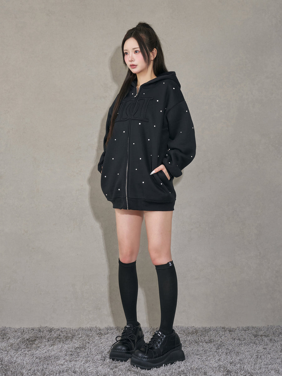 モデル：158cm（着用サイズ：FREE　着用カラー：BLK）