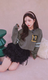 モデル：158cm（着用サイズ：FREE　着用カラー：BLK）