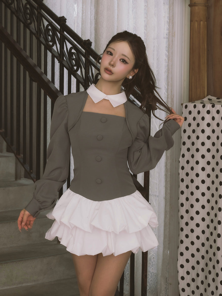 モデル：158cm（着用サイズ：FREE　着用カラー：GRY）