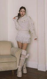 モデル：158cm（着用サイズ：FREE　着用カラー：WHT）