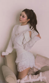 モデル：158cm（着用サイズ：FREE　着用カラー：WHT）