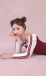 モデル：158cm（着用サイズ：FREE　着用カラー：BRD）