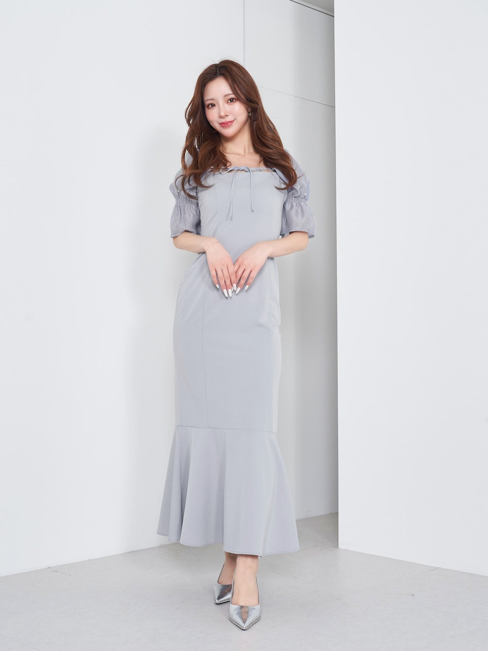 パールショルダーマーメイドワンピース パールショルダーマーメイドワンピース – Darich (ダーリッチ)