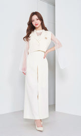モデル：158cm（着用サイズ：FREE　着用カラー：WHT）