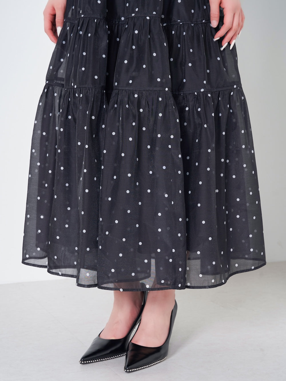 ビッグカラーオーガンジードットワンピース – Darich (ダーリッチ)