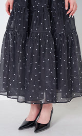 モデル：158cm（着用サイズ：FREE　着用カラー：BLK）