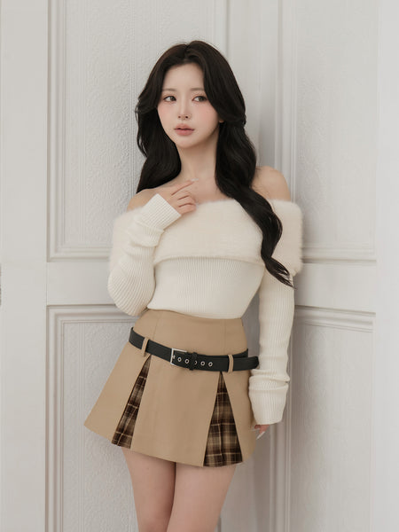 Elegant Faux Fur Knit Top