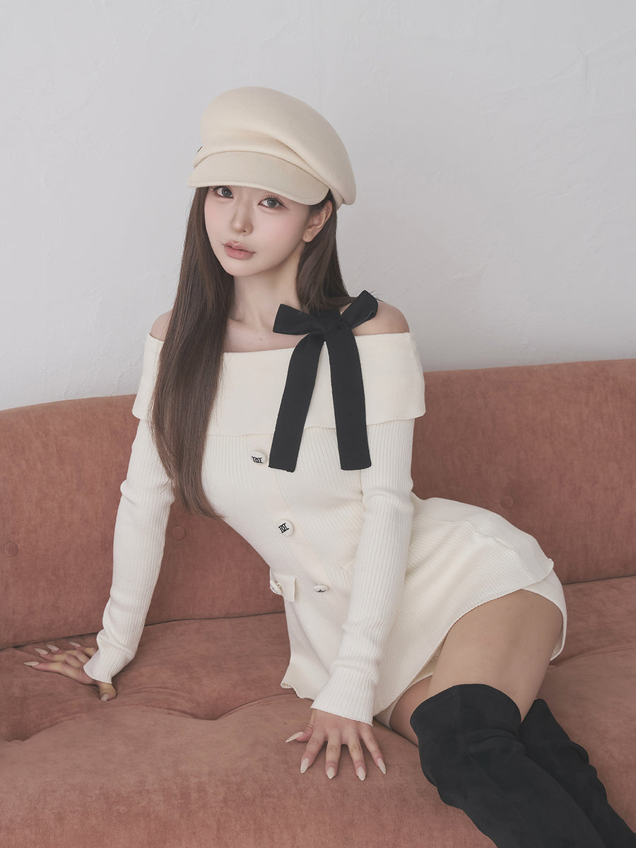 モデル：158cm（着用サイズ：FREE　着用カラー：WHT）