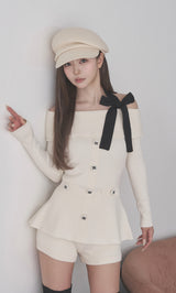 モデル：158cm（着用サイズ：FREE　着用カラー：WHT）