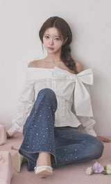 モデル：158cm（着用サイズ：FREE　着用カラー：WHT）