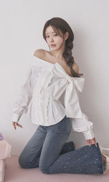 モデル：158cm（着用サイズ：FREE　着用カラー：WHT）